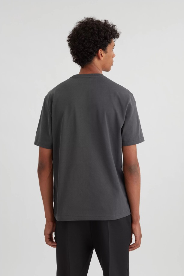 T-shirt Met College-logo Axel Arigato Vervaagd Zwart