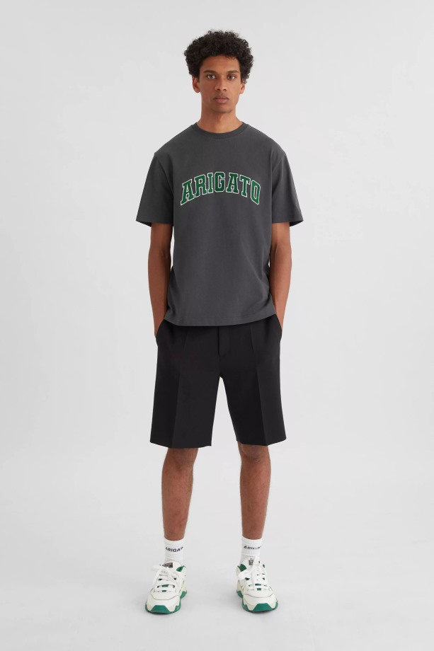 T-shirt Met College-logo Axel Arigato Vervaagd Zwart