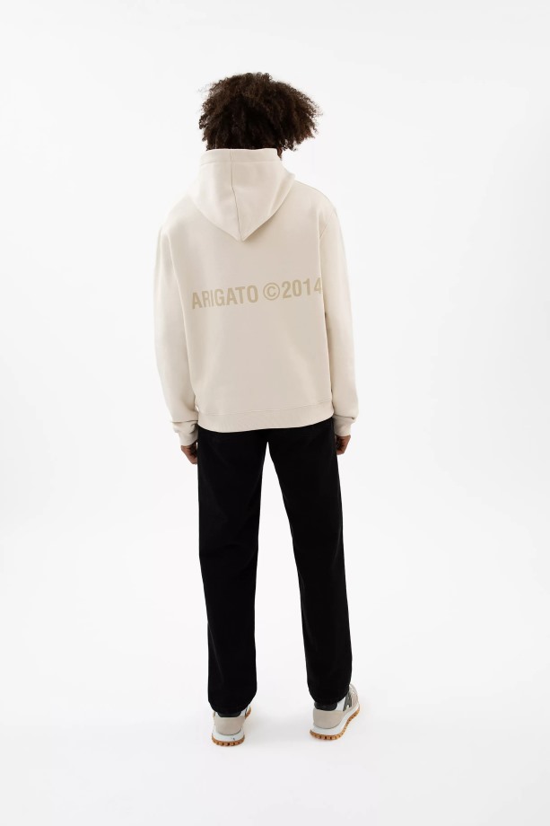 Axel Arigato Lichtbeige Hoodie Met Monogram