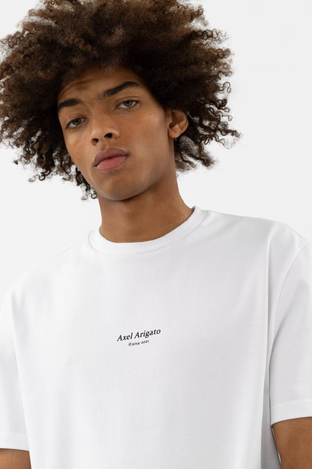Axel Arigato Wit T-shirt Met Focus-logo