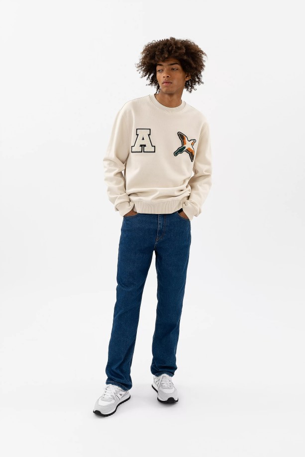 Varsity Bee Bird Sweatshirt Lichtbeige Axel Arigato