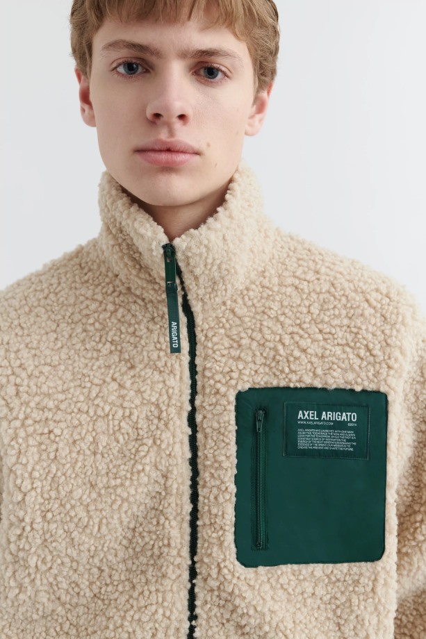 Billie Fleecejack Axel Arigato Beige Groen