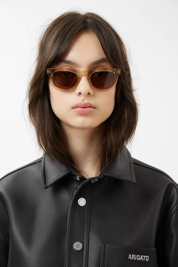 Alton D-frame Zonnebril Transparant Zandbeige Bruin Axel Arigato