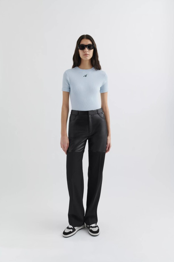 Axel Arigato Honor Knit T-shirt Lichtblauw