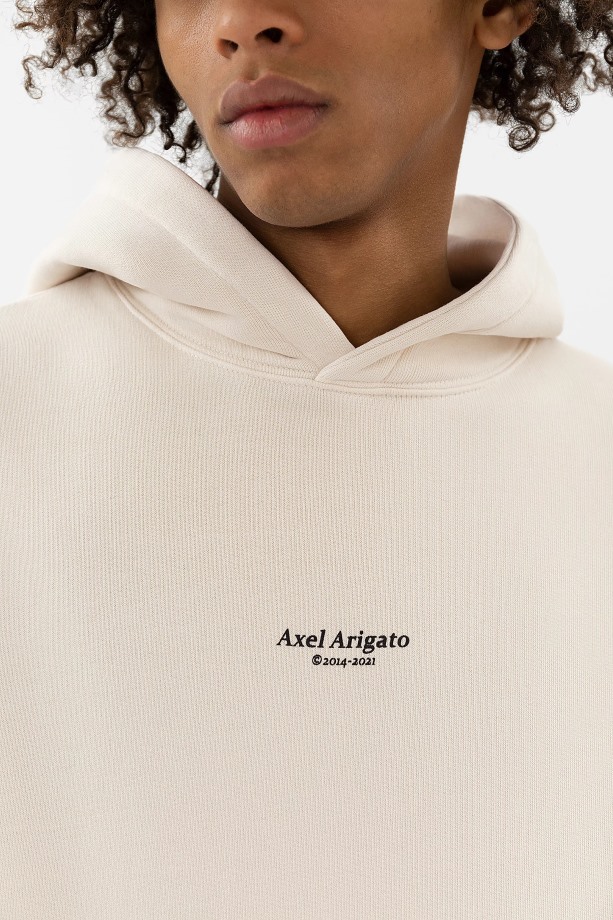 Axel Arigato Focus Logo Hoodie Lichtbeige