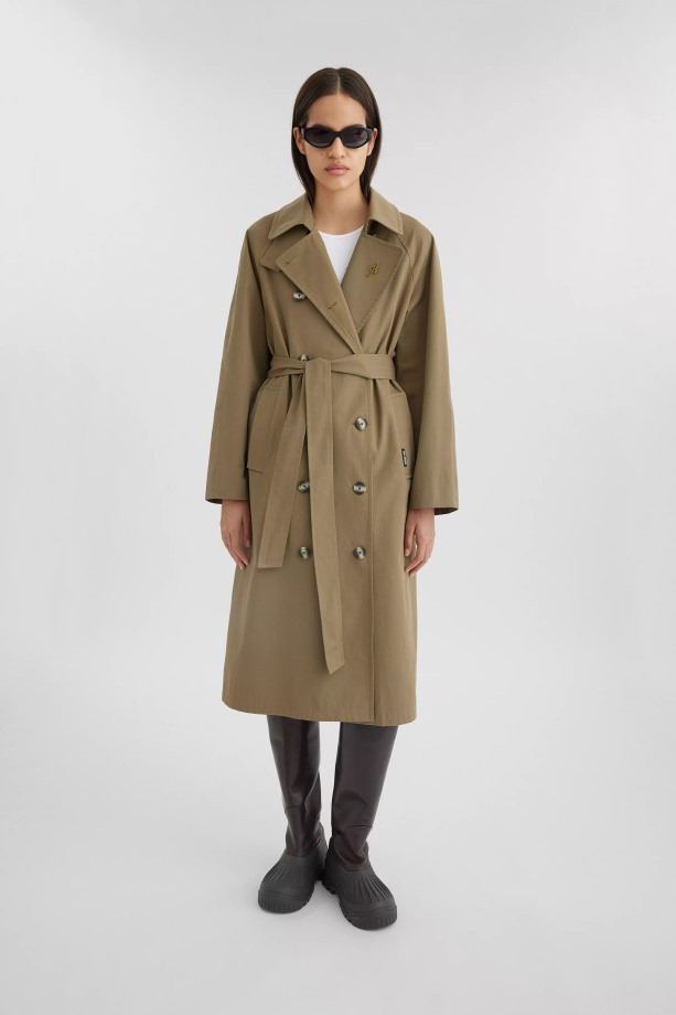 Globe Trenchcoat Axel Arigato Olijfgroen