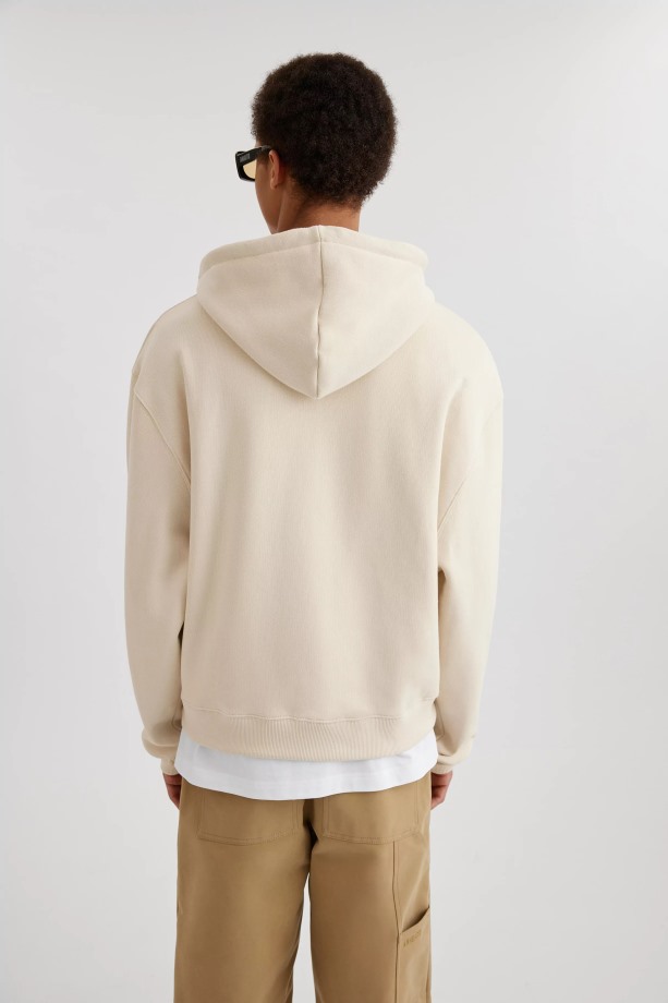 Legend Hoodie Met Rits Lichtbeige Axel Arigato