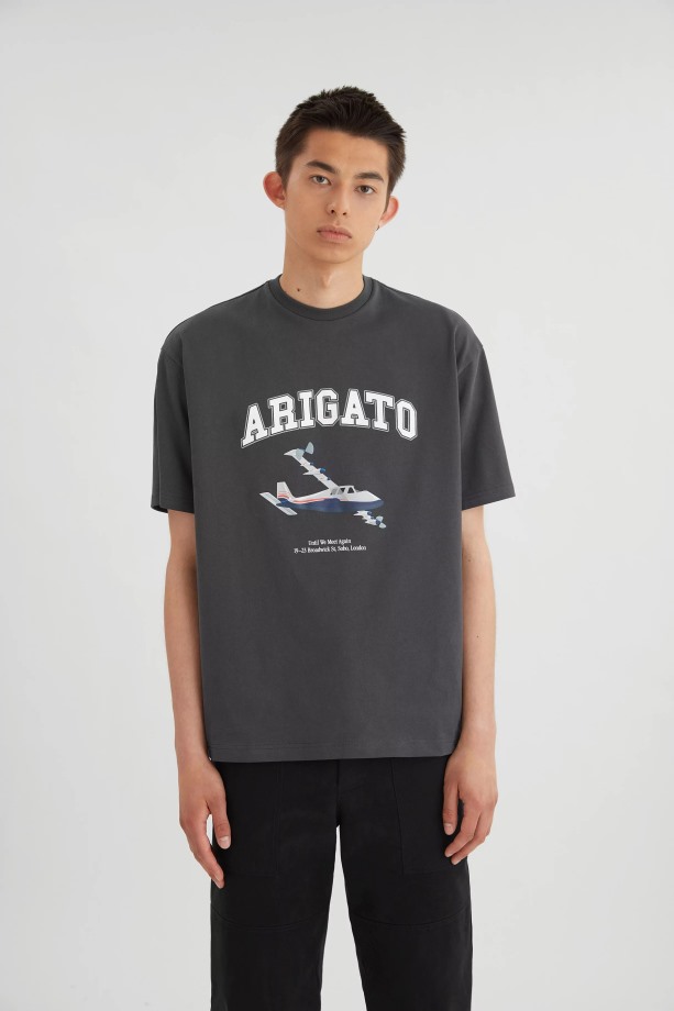 Axel Arigato Vervaagd Zwart Reis T-shirt