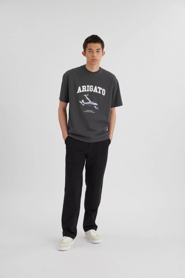 Axel Arigato Vervaagd Zwart Reis T-shirt