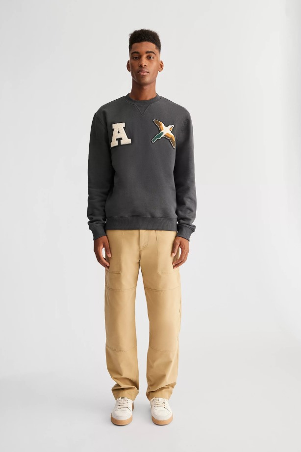 Axel Arigato Vervaagd Zwart Varsity Bee Bird Sweatshirt