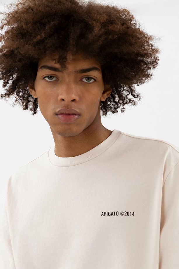 Axel Arigato Lichtbeige T-shirt Met Monogram