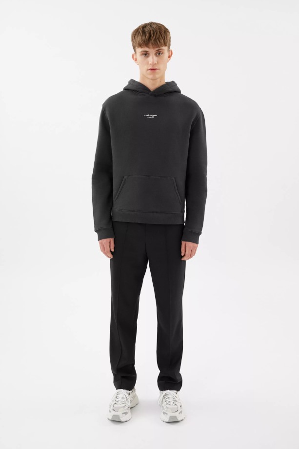 Focus Logo Hoodie Vervaagd Zwart Axel Arigato