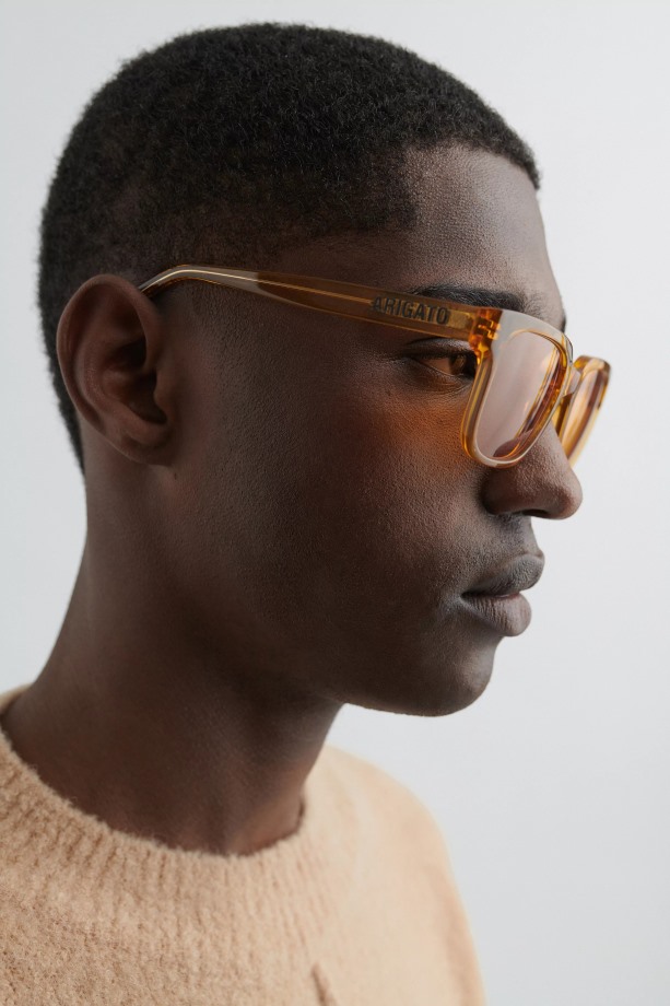 Jet Vierkante Zonnebril Axel Arigato Oranje Donker Honing
