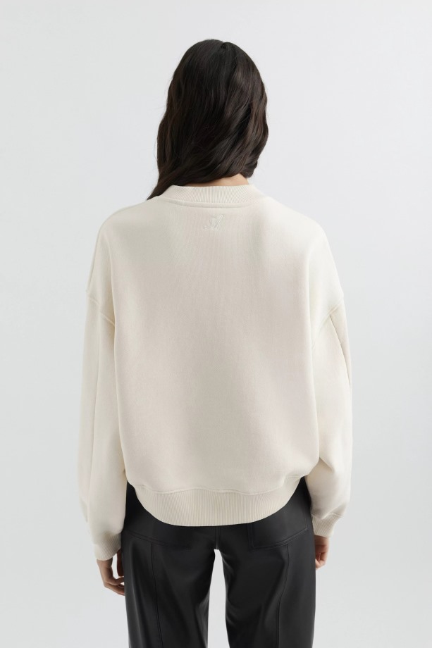 Axel Arigato Lichtbeige Effen Sweatshirt
