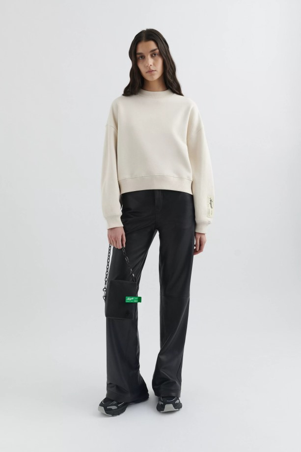 Axel Arigato Lichtbeige Effen Sweatshirt