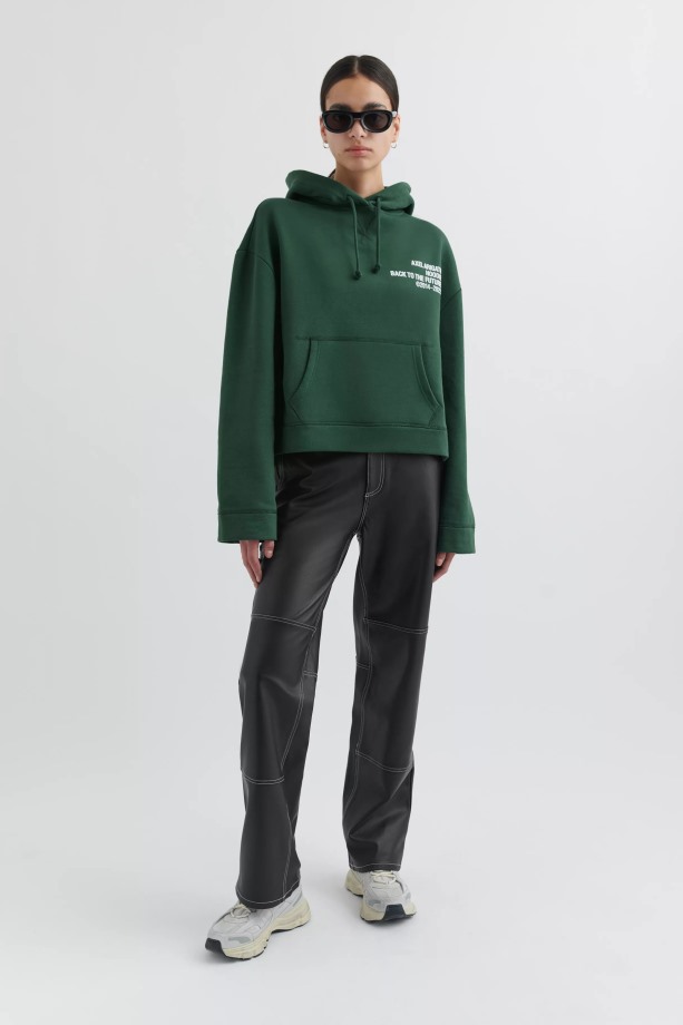 Axel Arigato Cure Cropped Hoodie Donkergroen