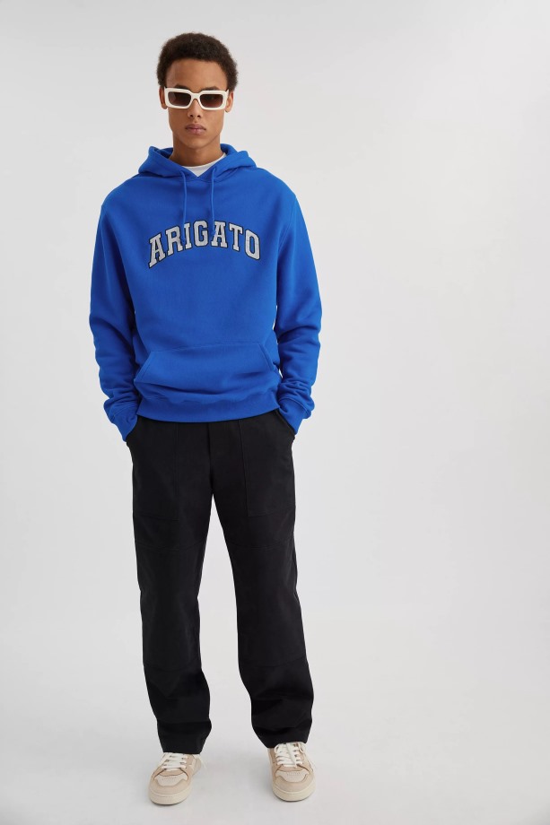 Axel Arigato College Logo Hoodie Klein Blauw