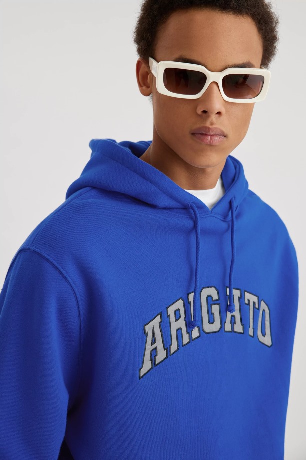 Axel Arigato College Logo Hoodie Klein Blauw