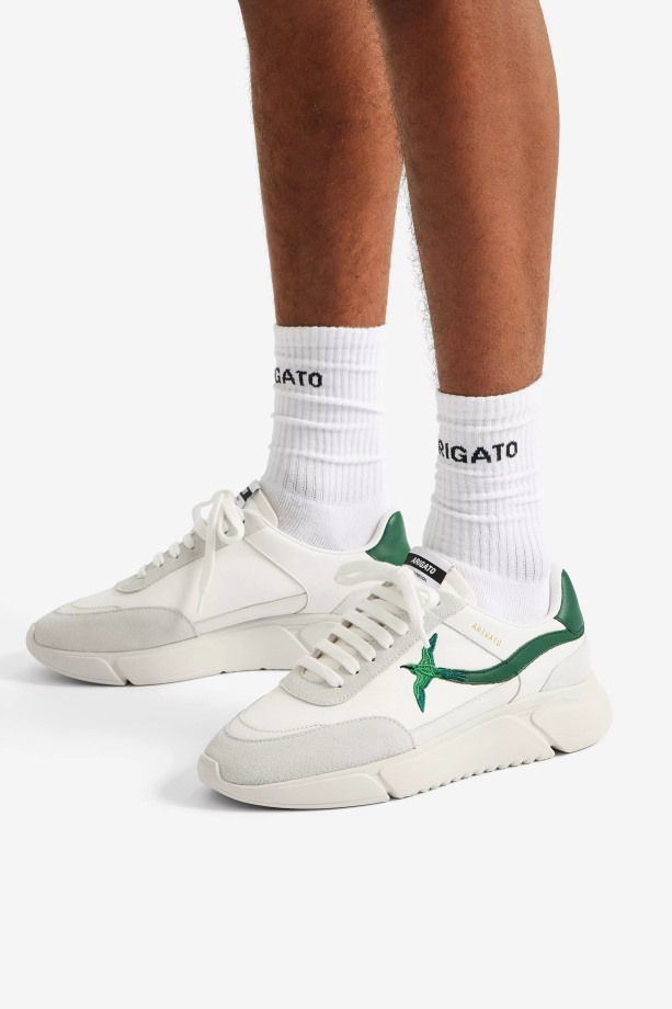 Genesis Streep Bij Vogel Wit Groen Axel Arigato