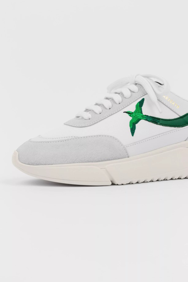 Genesis Streep Bij Vogel Wit Groen Axel Arigato