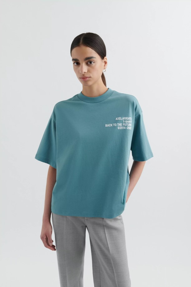 Era T-shirt Licht Petrolblauw Axel Arigato