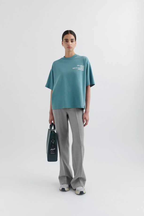 Era T-shirt Licht Petrolblauw Axel Arigato