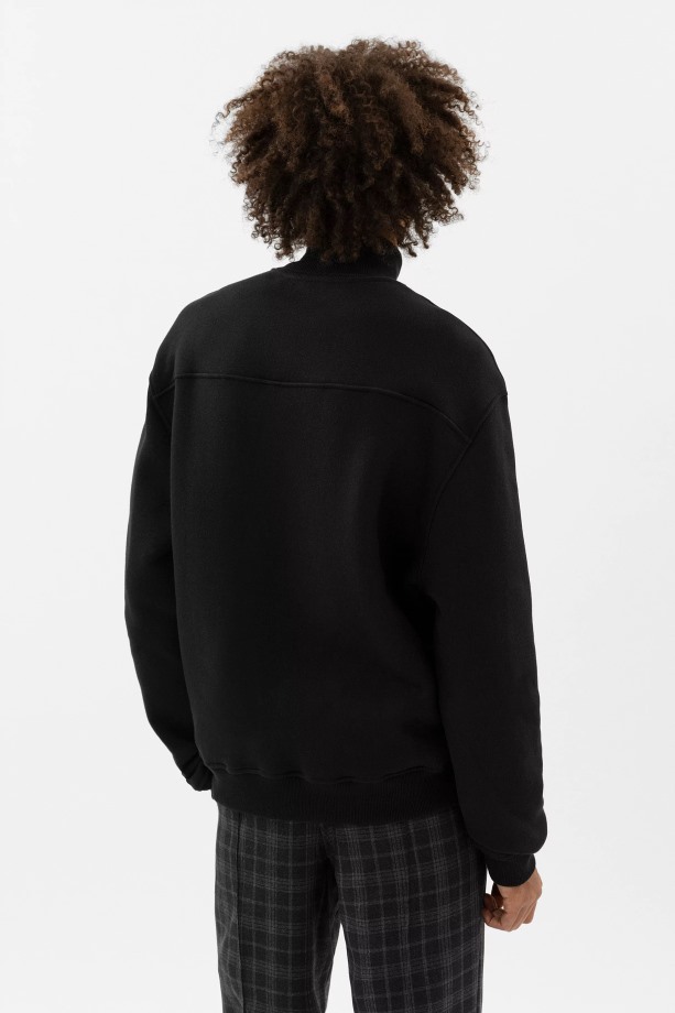 Axel Arigato Zwarte Focus Sweatshirt Met Halve Rits