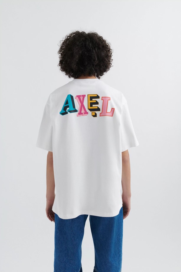 Axel Arigato Wit Acroniem Monogram T-shirt