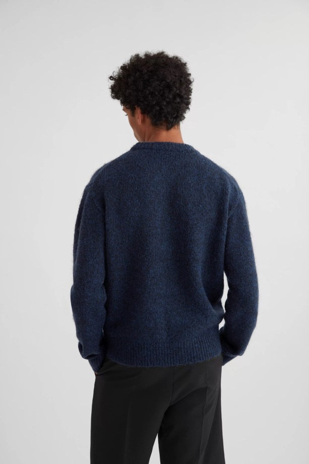Axel Arigato Marineblauw Gemêleerde Initial Sweater