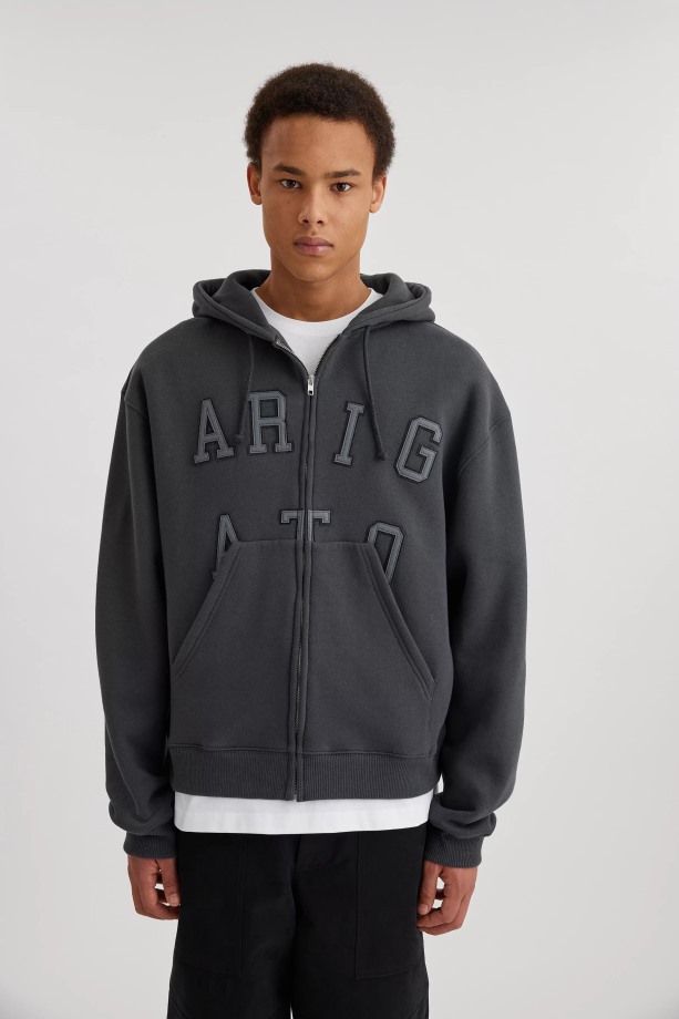 Legend Hoodie Met Rits Axel Arigato Vervaagd Zwart